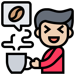 Man drinking coffee icon